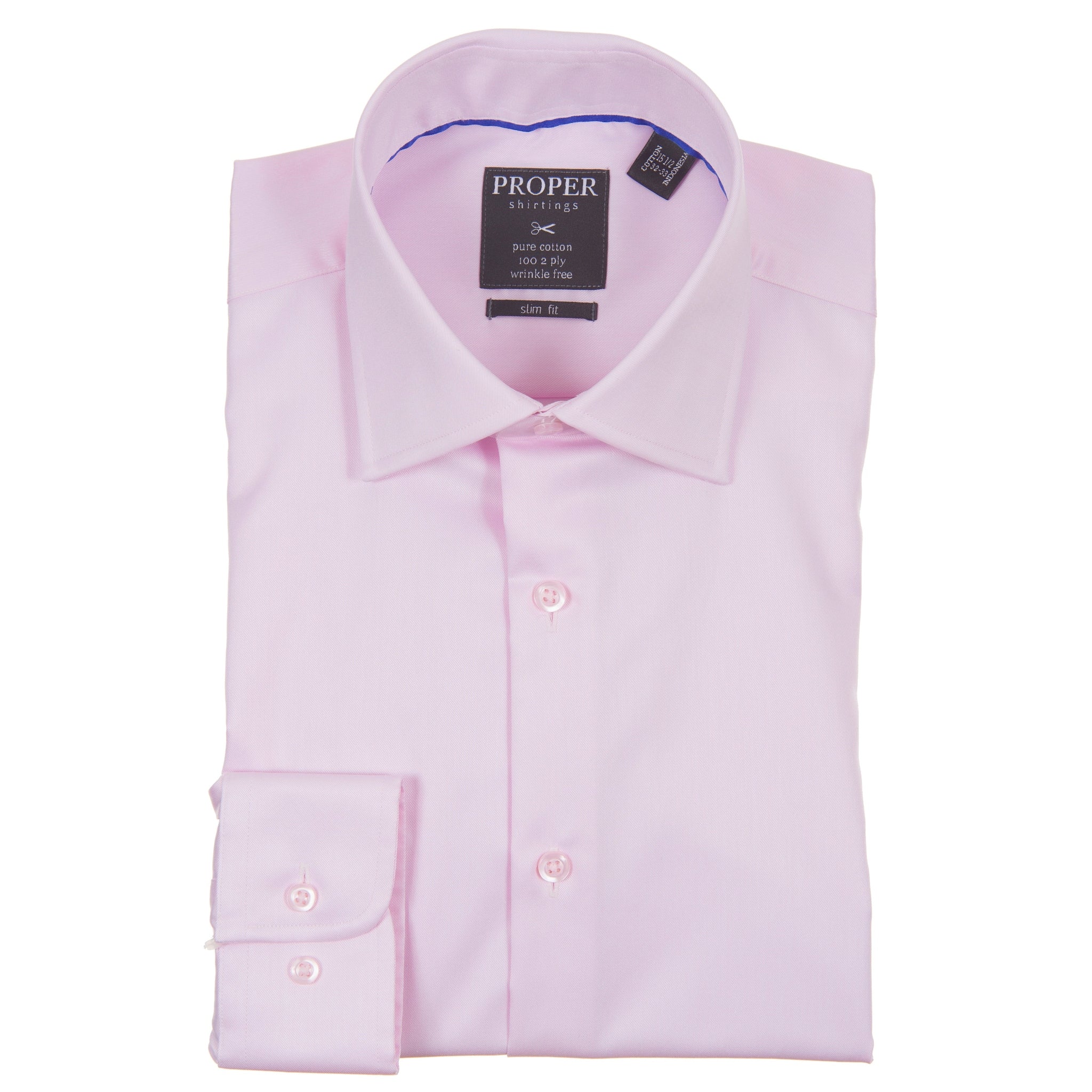 Christopher Lena: Contemporary Fit Men's Dress Shirt- Pink 17.5 / 2/3 / Pink