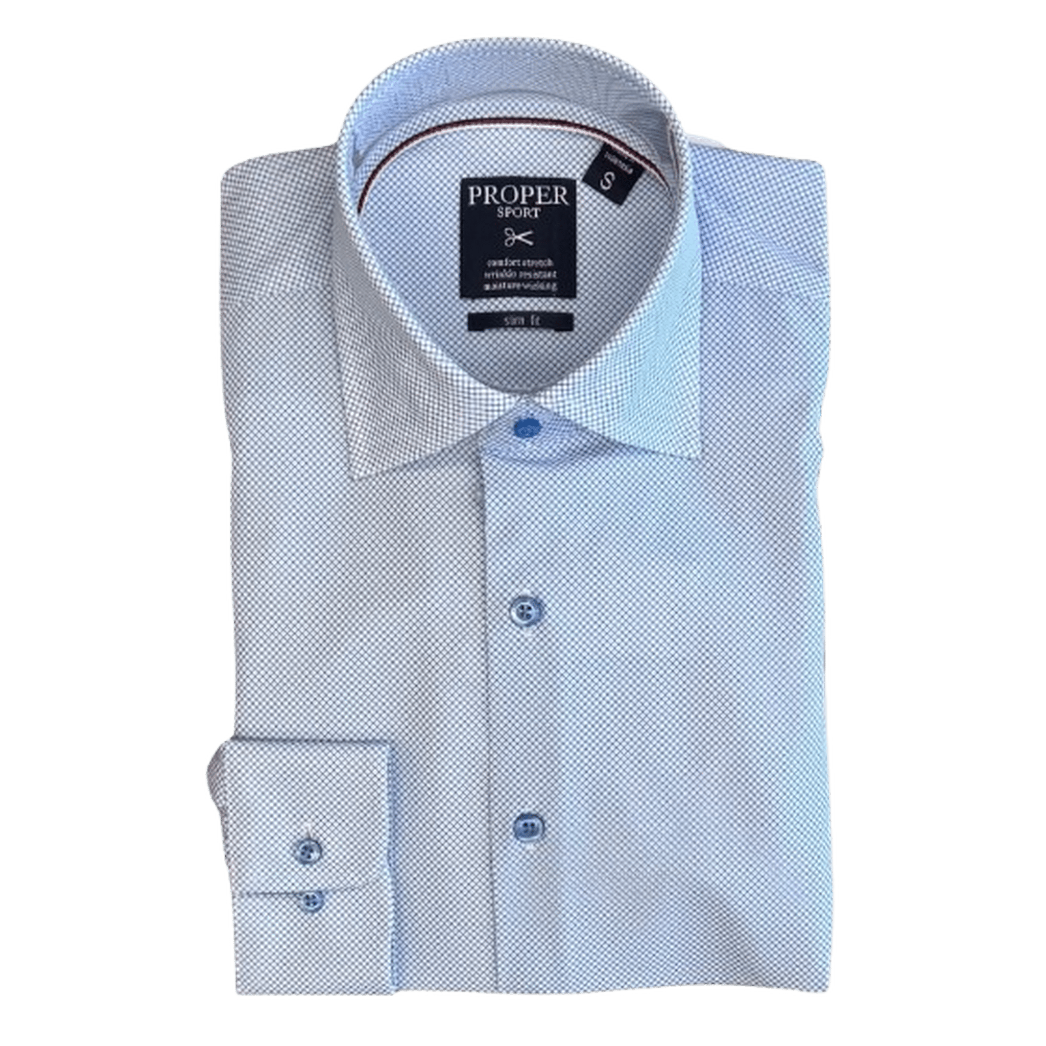 men's tech dress shirt PROPER SPORT: Slim Fit Tech Performance Men's Dress Shirt XL / Black
