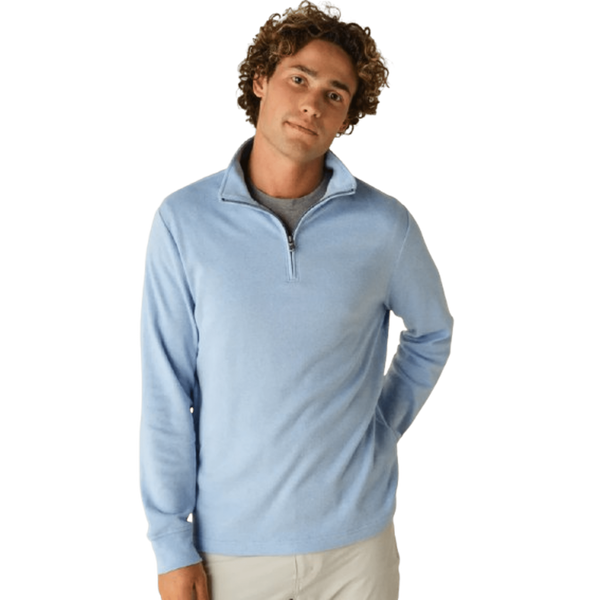 FAIR HARBOR: Larchmont Seawool 1/4 Zip