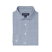 Load image into Gallery viewer, MIZZEN + MAIN: Navy Oaklawn Plaid Leeward Trim Men's Dress Shirt guys-and-co