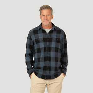 TRUE GRIT: Buffalo Melange Sweater- Knit Shirt guys-and-co