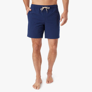 FAIR HARBOR: Navy Seersucker Bayberry Shorts guys-and-co