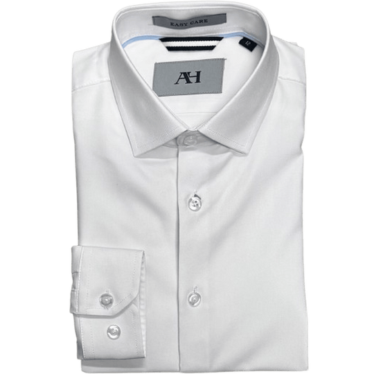 AMERICAN HERITAGE: White Tech Boy's Dress Shirt guys-and-co