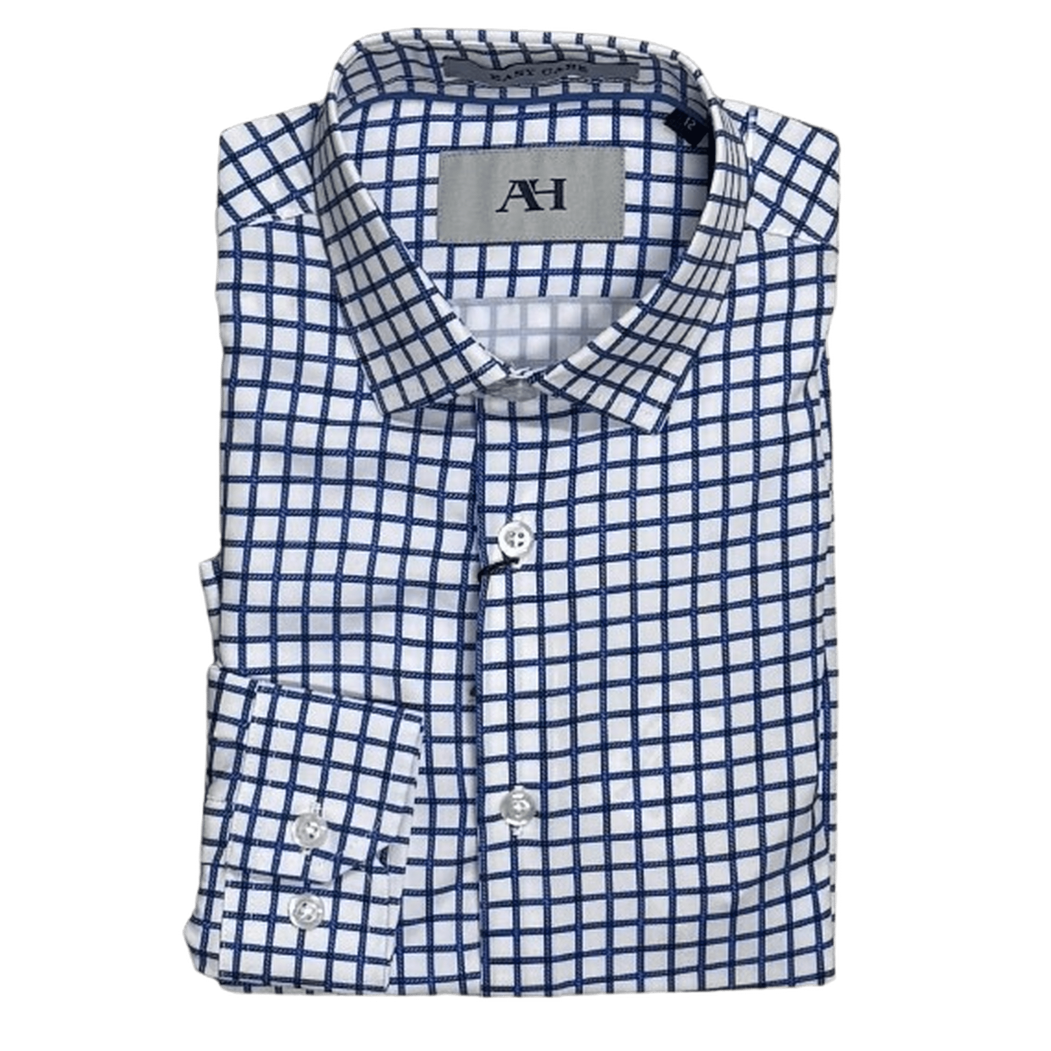 AMERICAN HERITAGE: Blue Square Tech Boy's Dress Shirt guys-and-co