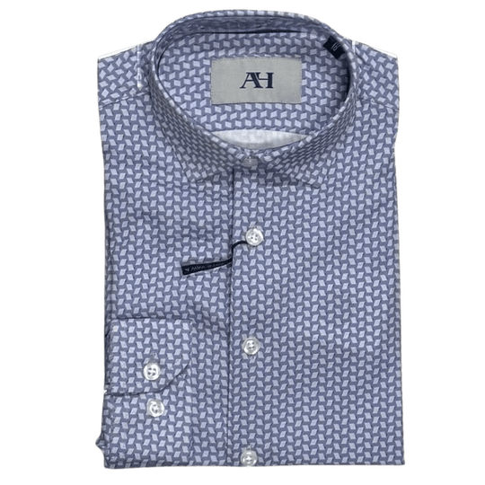 AMERICAN HERITAGE: Tile Check Tech Boy's Dress Shirt guys-and-co