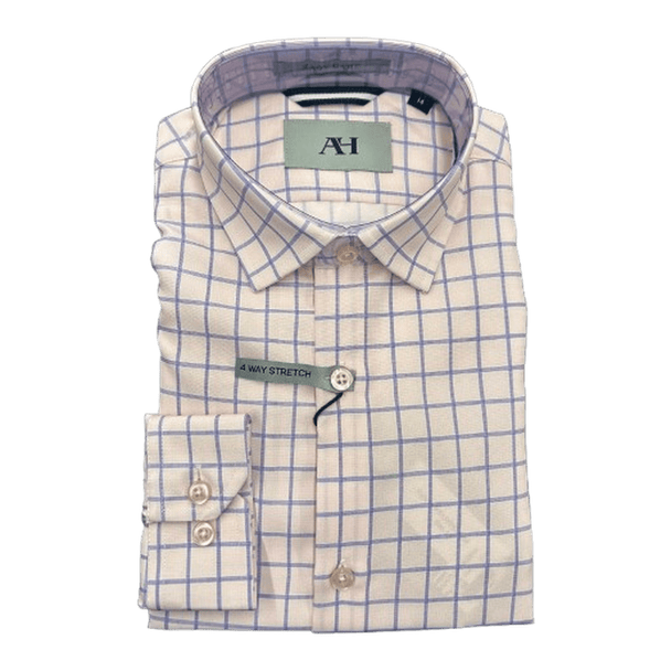 AMERICAN HERITAGE: Pink Check Boy's Dress Shirt guys-and-co