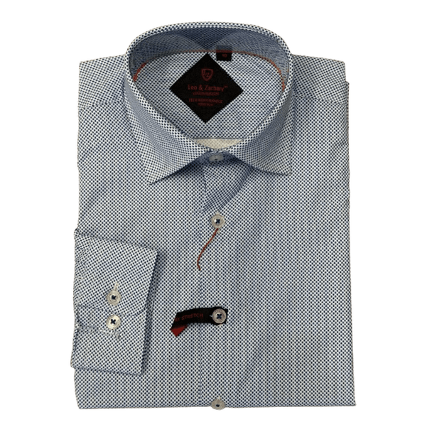 LEO & ZACHARY: Blue Drop Tech Boy's Dress Shirt guys-and-co