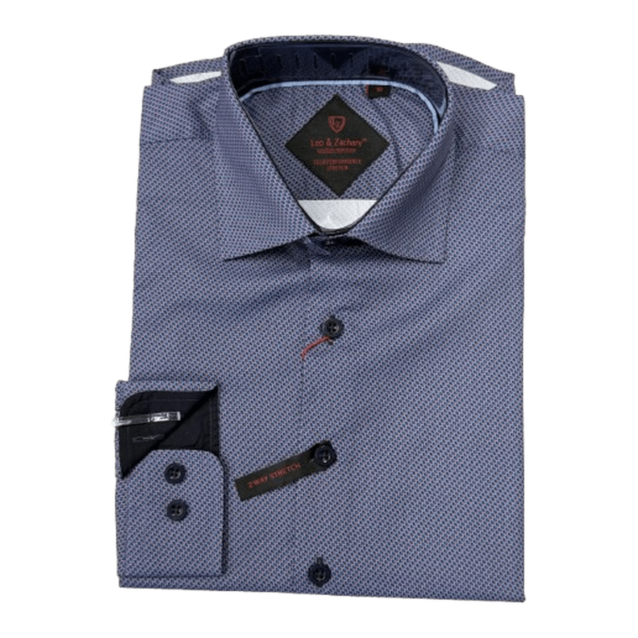 LEO & ZACHARY: Navy Tech Boy's Dress Shirt guys-and-co