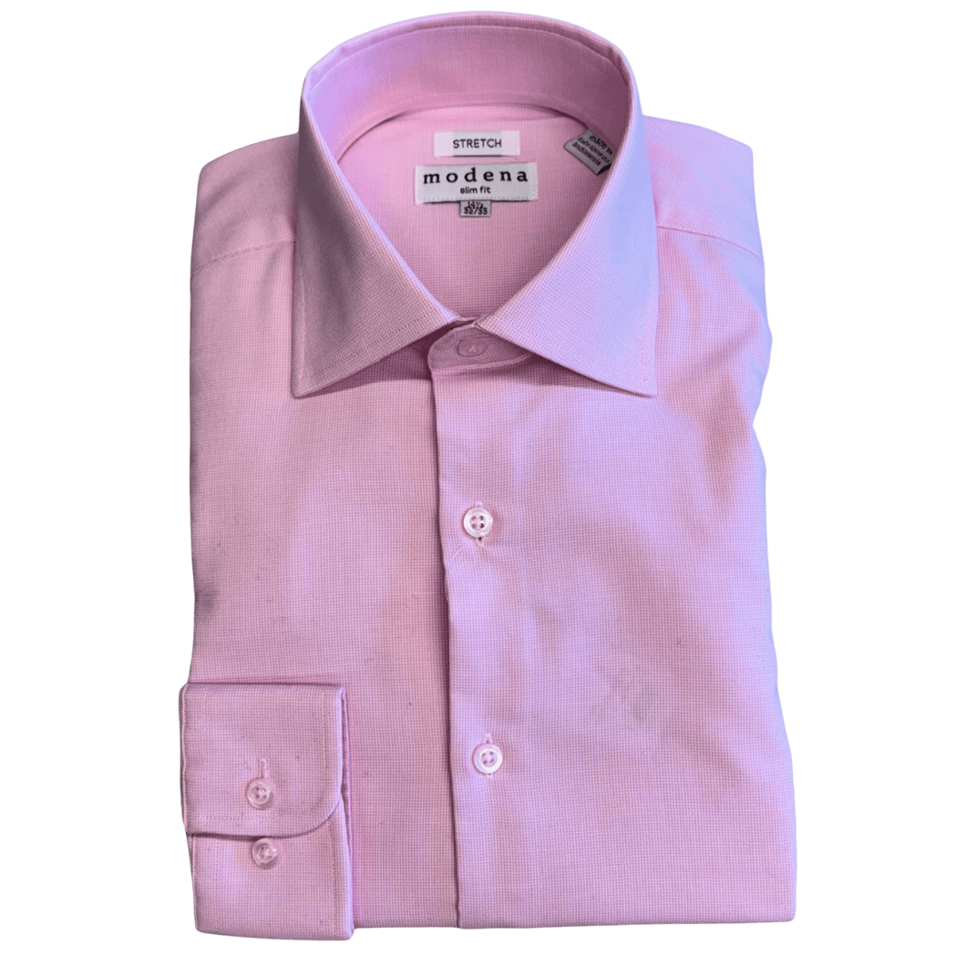 CHRISTOPHER LENA: Pink Pique Men's Dress Shirt guys-and-co