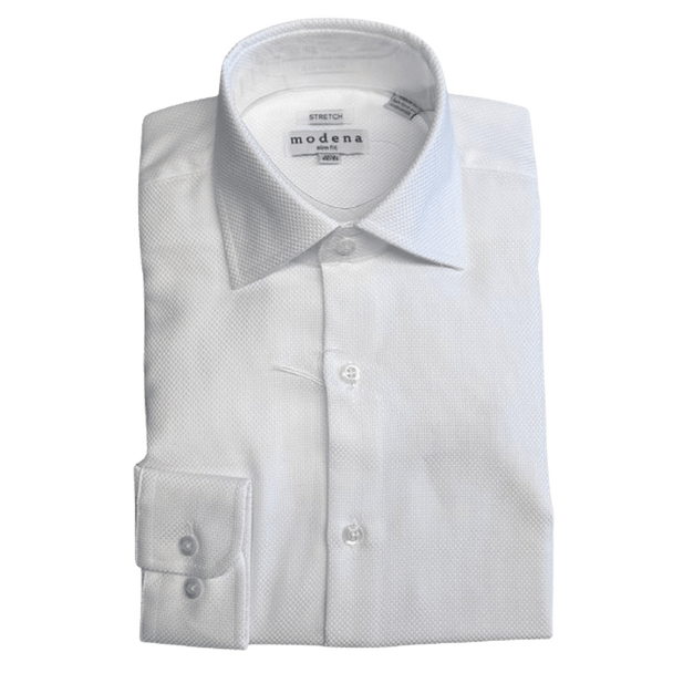 Modena: White Men's Dress Shirt guys-and-co