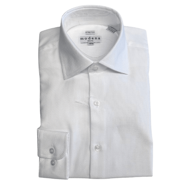 Modena: White Men's Dress Shirt guys-and-co