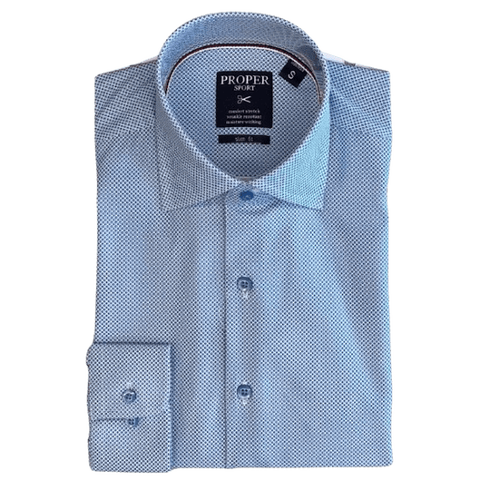 PROPER SPORT: Slim Fit Tech Performance Men's Dress Shirt guys-and-co