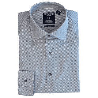 PROPER SPORT: Contemporary Fit Tech Performance Men's Dress Shirt guys-and-co
