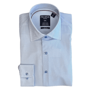 PROPER SPORT: Contemporary Fit Tech Performance Men's Dress Shirt guys-and-co