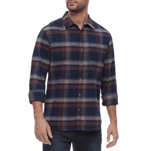 FLAG & ANTHEM: Fisher Flannel Shirt- Navy/Red/Yellow guys-and-co