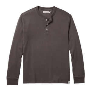 FAIR HARBOR: Black Saltaire Henley guys-and-co