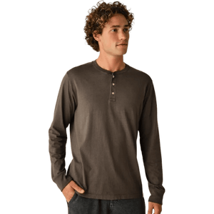 FAIR HARBOR: Black Saltaire Henley guys-and-co