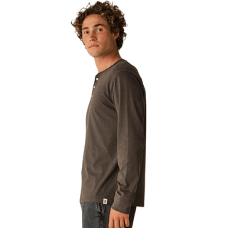 FAIR HARBOR: Black Saltaire Henley guys-and-co