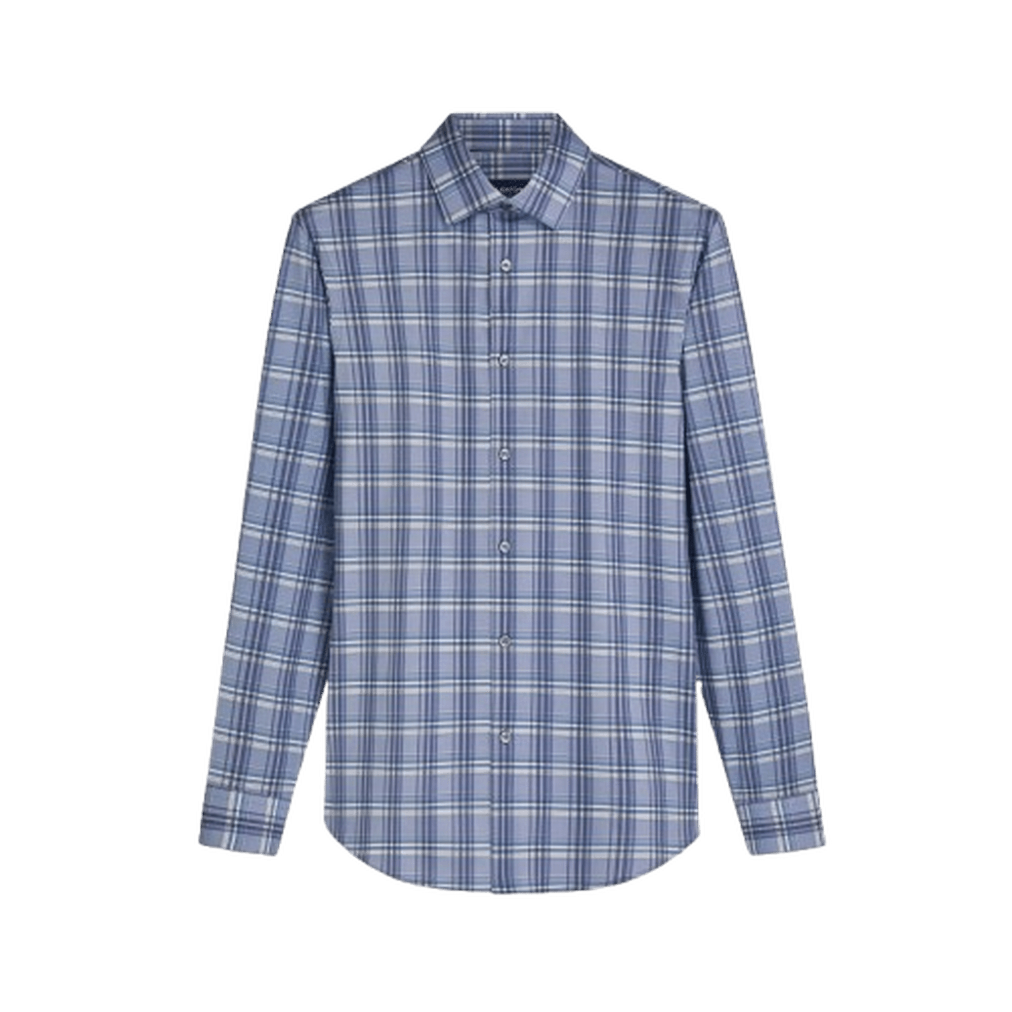 BUGATCHI: James Plaid Check Print OoohCotton® Shirt guys-and-co