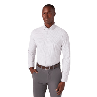 MIZZEN + MAIN: Leeward Navy Grid Men's Dress Shirt guys-and-co