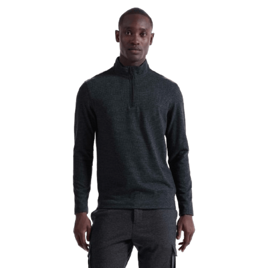 BUGATCHI: Houndstooth Performance Quarter Zip guys-and-co