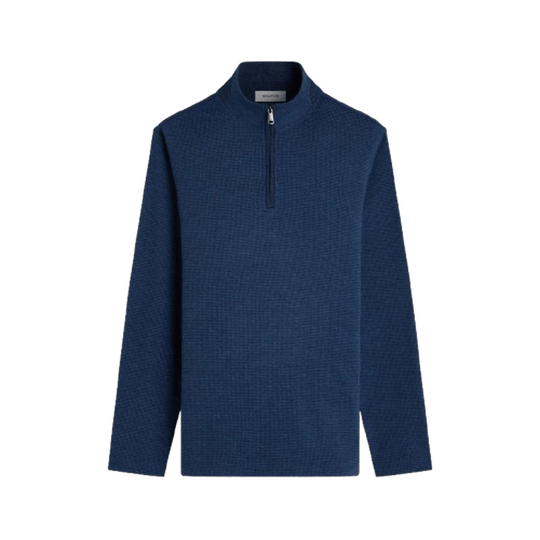 BUGATCHI: Houndstooth Performance Quarter Zip guys-and-co