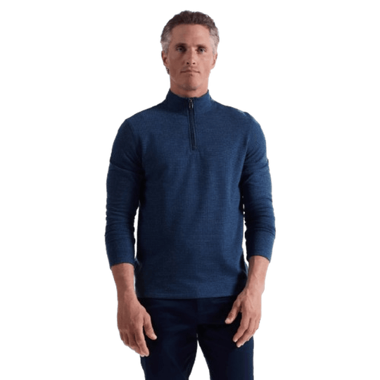 BUGATCHI: Houndstooth Performance Quarter Zip guys-and-co