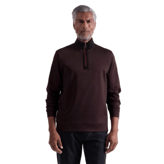 BUGATCHI: Twill Effect Performance Quarter Zip guys-and-co
