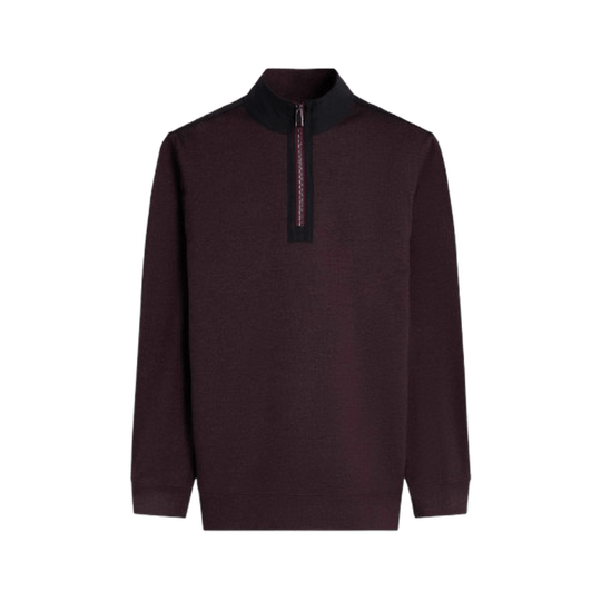 BUGATCHI: Twill Effect Performance Quarter Zip guys-and-co