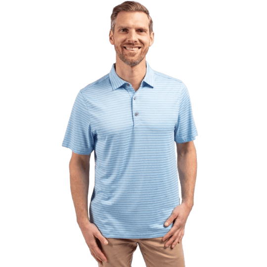 CUTTER & BUCK: Recycled Double Stripe Four-Way Stretch Men's Polo guys-and-co
