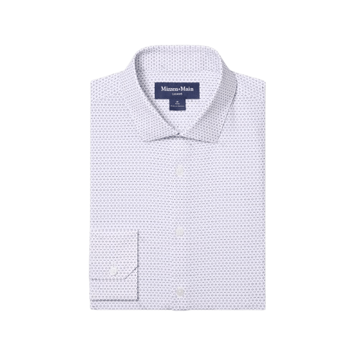 MIZZEN + MAIN: Cloud Blue Hampton Plaid Leeward Trim Dress Shirt guys-and-co