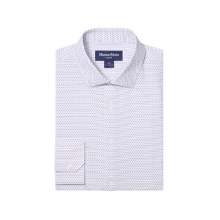 MIZZEN + MAIN: Cloud Blue Hampton Plaid Leeward Trim Dress Shirt guys-and-co