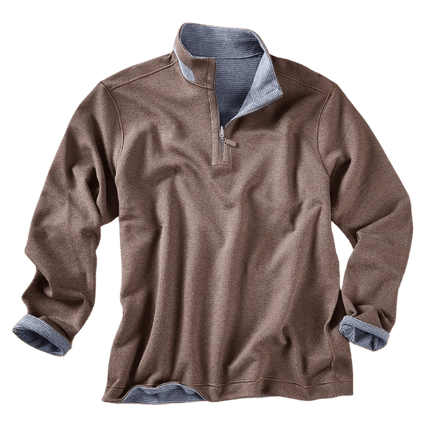 NICOBY: Waffle Reversable 1/4 Zip guys-and-co