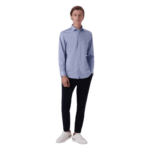 BUGATCHI: James Space Rock Print OoohCotton® Shirt guys-and-co