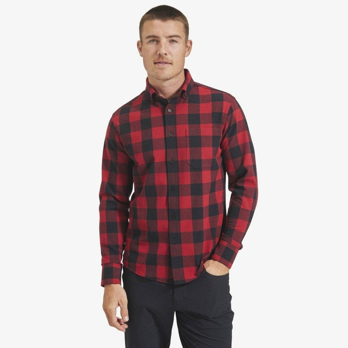 MIZZEN+MAIN: Men's City Flannel Shirt, Trim Cut guys-and-co