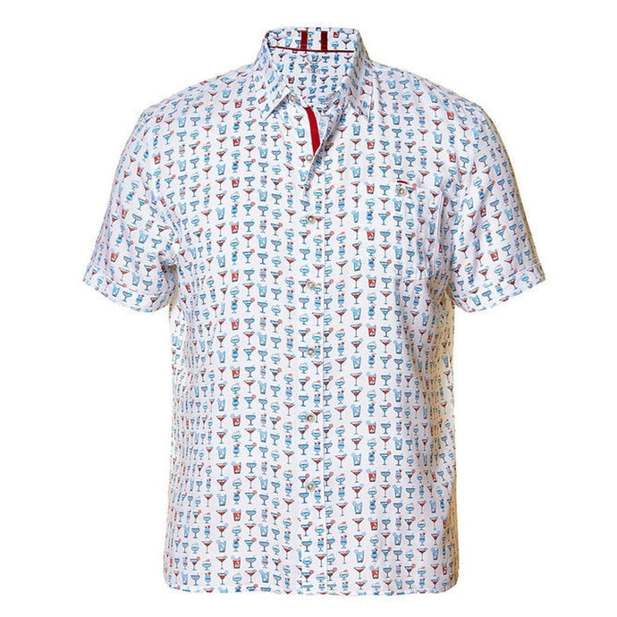 NICOBY: Happy Hour Peached Finished Short Sleeve guys-and-co