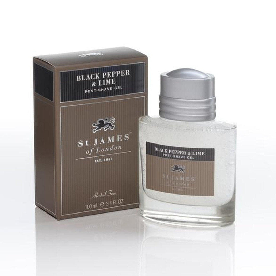 ST. JAMES OF LONDON: Black Pepper & Lime Post Shave Gel guys-and-co