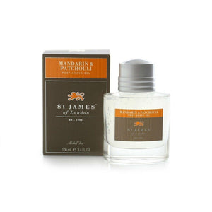ST. JAMES OF LONDON: Mandarin & Patchouli Post Shave Gel guys-and-co