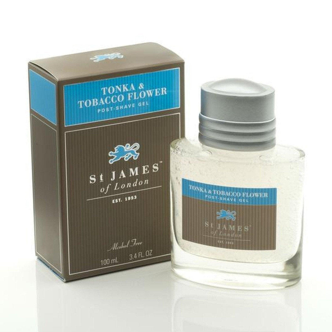 ST. JAMES OF LONDON: Tonka & Tobacco Flower Post Shave Gel guys-and-co
